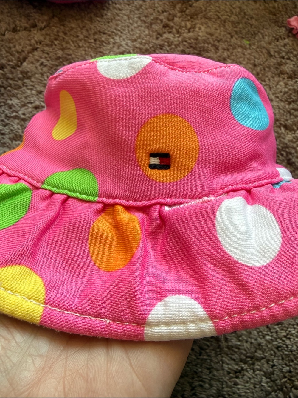 Vintage Tommy Hilfiger Toddler Reversible Bucket Terry Cloth Hat